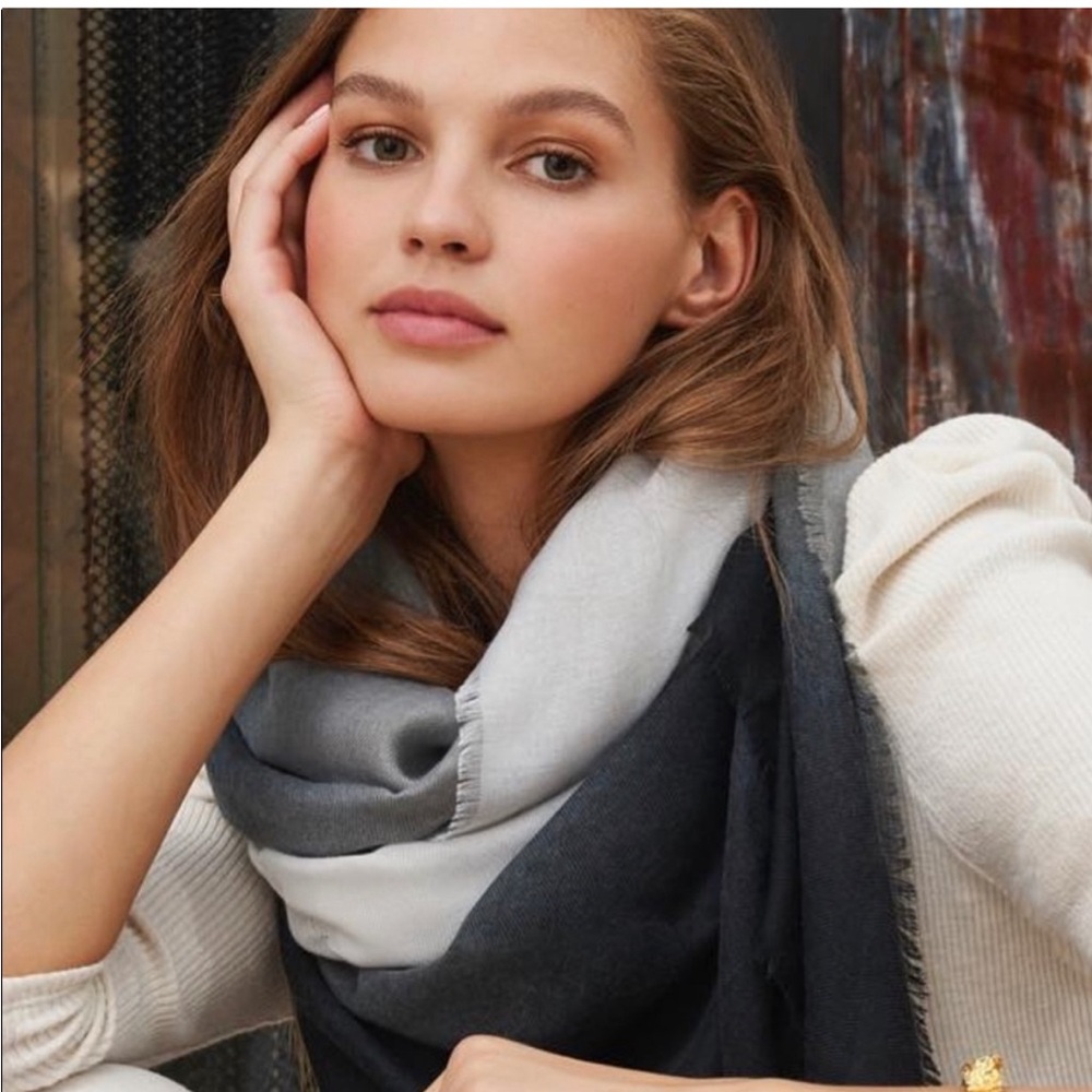 Cushnie Carly gray ombré scarf wrap belt - Picture 3 of 4